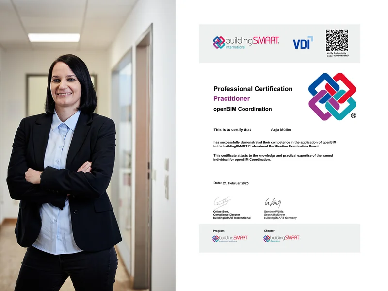 Herzlichen Glückwunsch an Anja Müller zum Building Smart Practitioner-Zertifikat!